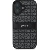 Kryt na mobil DKNY PU Leather Repeat Pattern Tonal Stripe Zadný Kryt pre iPhone 16 Black (DKHCP16SPRTHSLK)