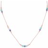 Agato Šnúrkový náhrdelník s amazonitom, ametystom a angelitom HE24K3RG-LP