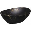 Keramické umývadlo Kerra Kratos 707, mramorový vzor, KR-707_MARBLE_BL_G