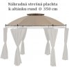 Linder Exclusiv | Strešná plachta na Altán Rund 350 cm - taupe LE-3623