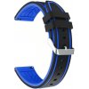 eses Športový remienok z jemného silikónu pre smart hodinky 22 mm Farba: čierna s modrou
