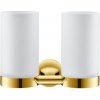 Duravit Starck T Dvojitý držiak kefiek a pasty matné sklo/zlatá 0099483400