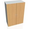 Hobis Policová skriňa Drive, 80x111x42 cm, buk/sivá