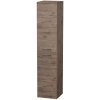 INTEDOOR Vysoká skriňa BEE pravá, úchyt chróm, 2dvere, kôš, š.35cm, dub Welling.