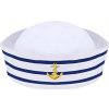 Námornícka čiapka s motívom kotva - obvod 56 cm