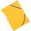 Kartónový obal hladký s gumičkou Q-CONNECT žltý