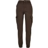 Ladies High Waist Cargo Pants brown