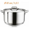 12818 Hrniec nerezový s pokrievkou 22 cm 4,3 lit ARIAN