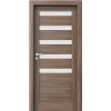 PORTA Doors SET Rámové dvere VERTE HOME D.5 so sklom, fólia Orech verona 2 + zárubeň PD-VER-D5_ORECHVERONA2