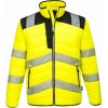 PORTWEST HI-VIS BAFFLE PW371 / Zateplená vodeodolná bunda, reflexná - HV žltá/čierna XXXL