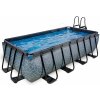 Bazén s pieskovou filtráciou Stone pool Exit Toys oceľová konštrukcia 400*200*100 cm šedý od 6 rokov