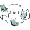 Jedálenská stolička s autosedačkou a hojdačkou Maxi Cosi Seat+High Chair Sage Smoby trojkombinácia s bezpečnostným pásom olivová