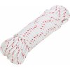 LUX Polyesterové lano pletené bielo-červené pr. 10 mm x 20 m