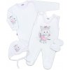 Súpravička 4-dielna New Baby Mačička bielo-ružová
