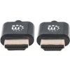 MANHATTAN Ultra-thin High Speed HDMI Cable with Ethernet, HEC, ARC, 3D, 4K, HDMI Male to Male, Shielded, Black, 0 394406