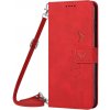 VSETKONAMOBIL 51783 ART SMILE Peňaženkový kryt so šňúrkou Infinix Hot 12i červený