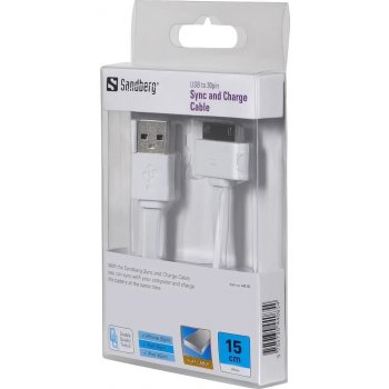 Sandberg 440-85 synchronizační a napájecí USB Apple 30pin, plochý, 15cm