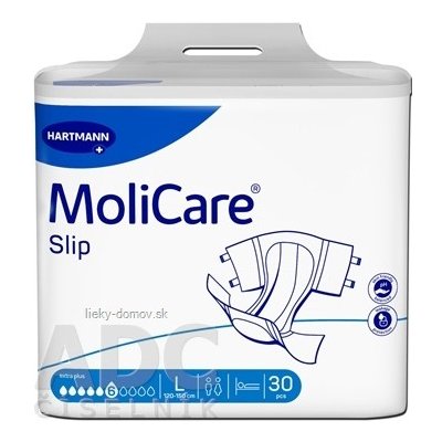 MoliCare Slip extra plus 6 kvapiek L inkontinenčné nohavičky, 120 - 150 cm, 2283 ml, 1x30 ks
