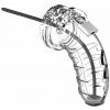 Shots ManCage Model 16 Chastity 4.5 Cage with Silicone Urethal Sounding