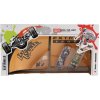 Teddies Skateboard prstový skrutkovací 2ks plast 10cm s rampou s doplnkami 2 farby v krabičke 35x9x18cm