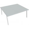 Hobis Pracovný stôl UNI A, 180x75,5x160 cm, sivá/biela