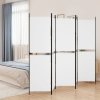 5-panelový paraván biely 250x180 cm látka-ForU-350218