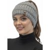 Čiapka s otvorom pre cop Vivisence 7075 - výpredaj Farba: Sivá, Veľkosť: UNI