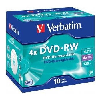 Verbatim DVD+RW 4,7GB 4x, 10ks