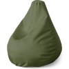 Sablio Sedací vak Pear Vojenská zelená - 140 x 100 x 25 cm