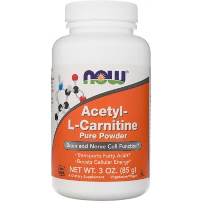 Now Foods Acetyl-L-karnitín Čistý prášok 85 g