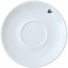 Bella Rose Porcelánová podšálka Čierne srdce 15 cm