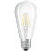 LED Edison E27 ST64 5,8W = 60W 806lm 2700K Warm 300° CRI90 Stmievateľná žiarovka Ledvance