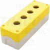 Tracon electric Krabicová zostava k tlačidlám žltá 4x otvor 70x207x65mm
