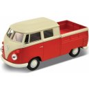 Welly VW T1 Double Cabin Pick Up Červená 1:34