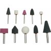 Brúsne telieska, 10-dielna sada, stopka 5x pr.6mm + 5x pr.3mm 1822