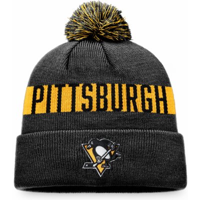 Fanatics Pánská Zimní čepice Pittsburgh Penguins Fundamental Beanie Cuff with Pom