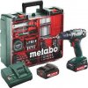 Aku vŕtačka Metabo BS 14.4 Set MD 602206880 (s batériou) zelená