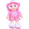 Handrová bábika v klobúku, 28 cm Ružová
