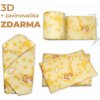 3D Mantinel s obliečkou + zavinovačka zadarmo, Medvedík krémový