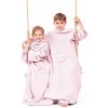 Detská deka s rukávmi DecoKing Lazy ružová, veľkosť 90x105