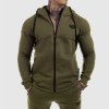 Fitness mikina so zipsom Iron Aesthetics ROUND, zelená, Farba Zelená, Veľkosť XXXL