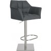 Barová stolička Damaso E filc, sivá