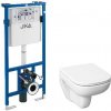 Jika Deep - Set predstenovej inštalácie a závesného klozetu, Rimless, DualFlush, biela H6006140000002