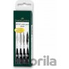 Faber-Castell 167100 Pitt Artist Pen 4 ks S F M B čierna