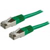 Patch kabel Cat6A, S-FTP - 1m, zelený