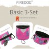 Firedog Basic 3-Set Fuchsia Hearts