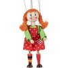 MÚ Brno Copaté dievča 20 cm, drevená marioneta