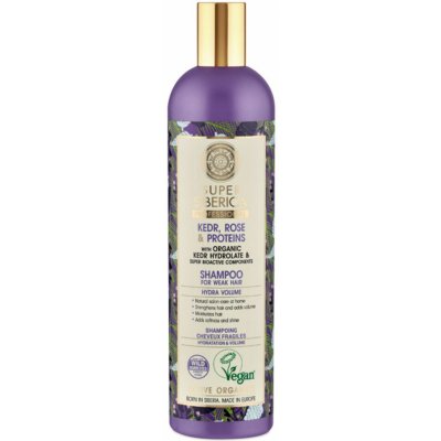 Natura Siberica Kedr Rose & Protein šampón pre oslabené vlasy 400 ml