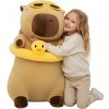 Veľká Plyšová Hračka Vankúš Plyšák Kapybara s kačičkou 90cm