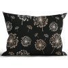 MKLozkoviny.sk Bavlnená obliečka na vankúš Renforcé 40 × 60 cm - Púpavy čierne- -